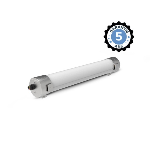 [100727] Tubulaire LED Intégrées + Détecteur HF Opale Traversant 17W 2550 lm 4000K - Garantie 5 ans