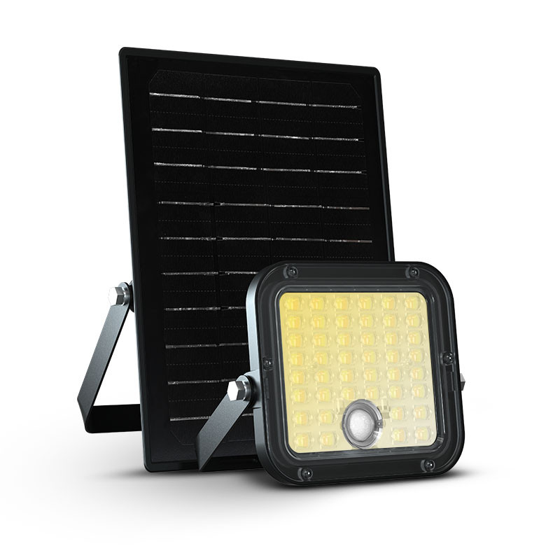 Projecteur LED Solaire Asymétrique avec Détecteur IR 10W 3000K IP65 + Télécommande