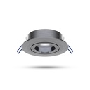 SUPPORT SPOT ROND KANTELBAAR/DRAAIBAAR ZILVER Ø92 mm