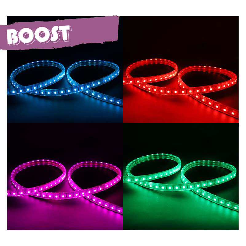 BOBINE STRIP LED 5050 RGB 50M 8W/M 230V IP65