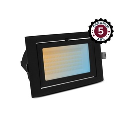 [100346] Spot LED Rectangulaire Inclinable Noir avec Alimentation Electronique 32/38W CCT GARANTIE 5 ANS