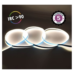 [100518] Bandeau LED COB 6000K 5 m 320 LED/m 9W/m IP20 - 24V - Garantie 5 ans