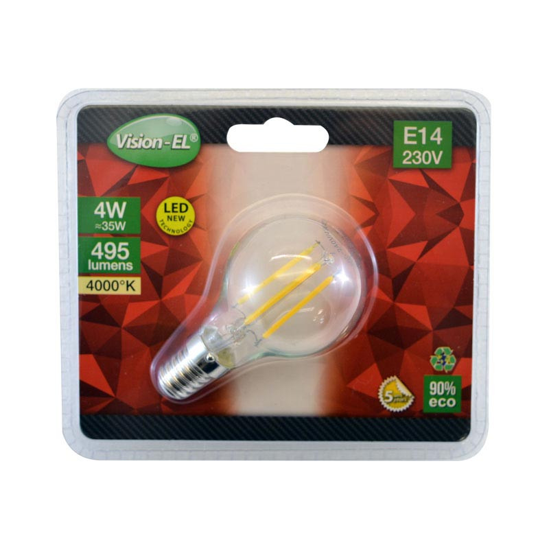 LED lamp E14 Filament Bulb 4W 4000K