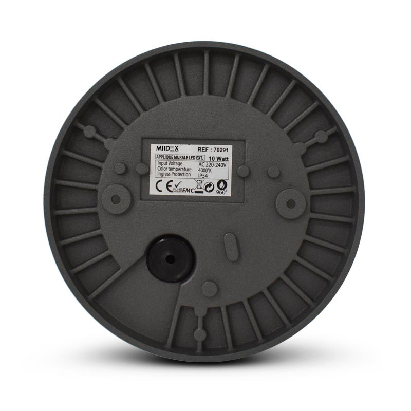 Opbouwarmatuur LED Rond Anthracite 10W 4000K IP54