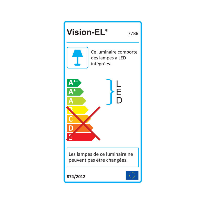 7789 - Hall lighting surface 18W 3000K + sensor