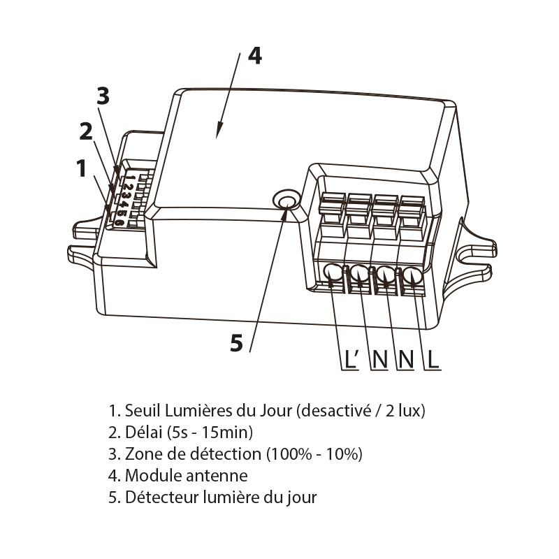 7790 - Hall lighting surface round 18w 4000k + sensor