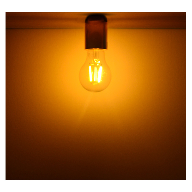 Lamp LED E27 Filament 2W Jaune