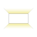 Opbouwarmatuur Rechthoekig LED 10W 3000K Grijs Anthracite IP54