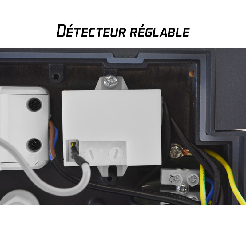 Opbouwarmatuur Oriënteerbaar LED 12W 700 LM Detector 3000K Grijs IP54