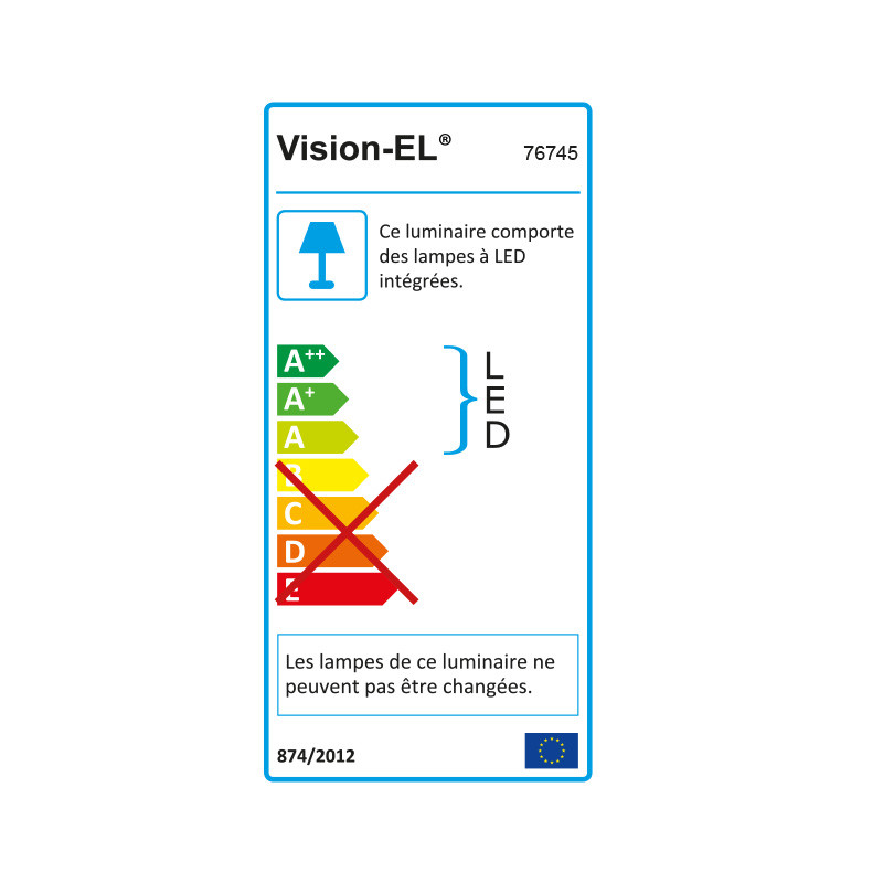 LED-Slakvorm Spotlight, richtbaar en roteerbaar 60W 4000K + Voeding