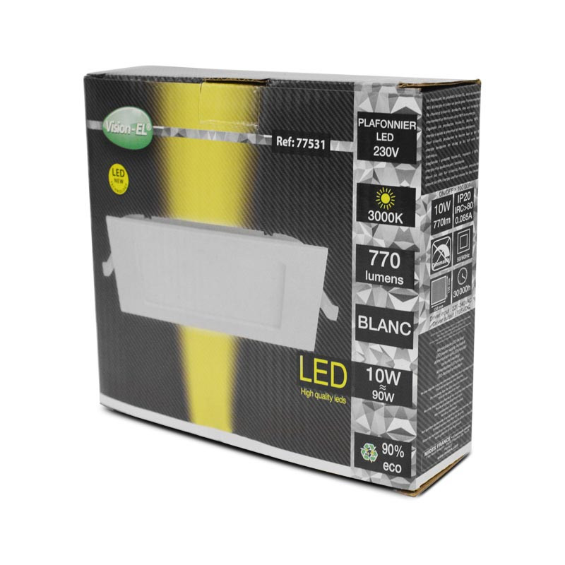 SQUARE PANEL-LED-10W-3000K-150x150MM-WHITE 