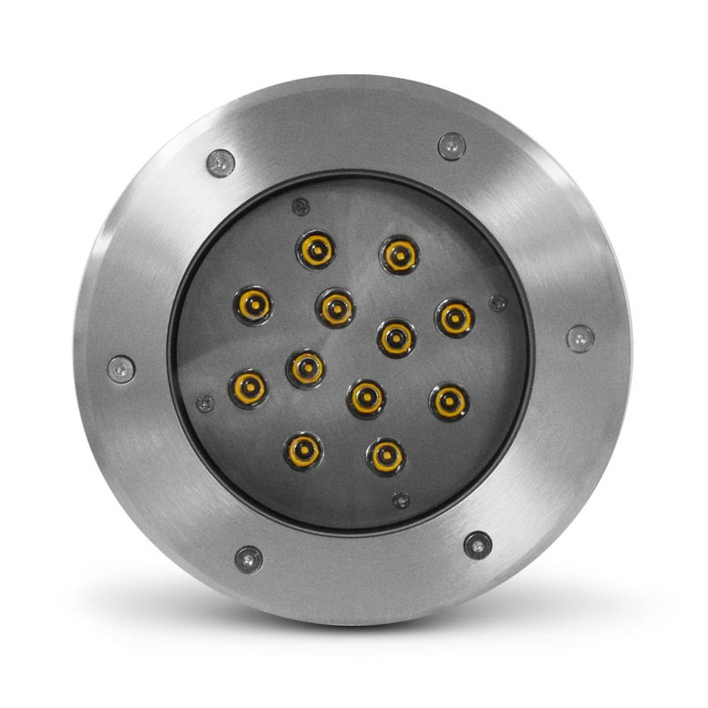 Spot LED Grond-inbouw Rond 12W 3000K Inox 316 L