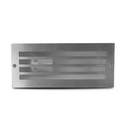 Inbouw LED spot E27 Rechthoek Raster Inox 304