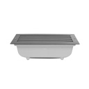 Inbouw LED spot E27 Rechthoek Raster Inox 304