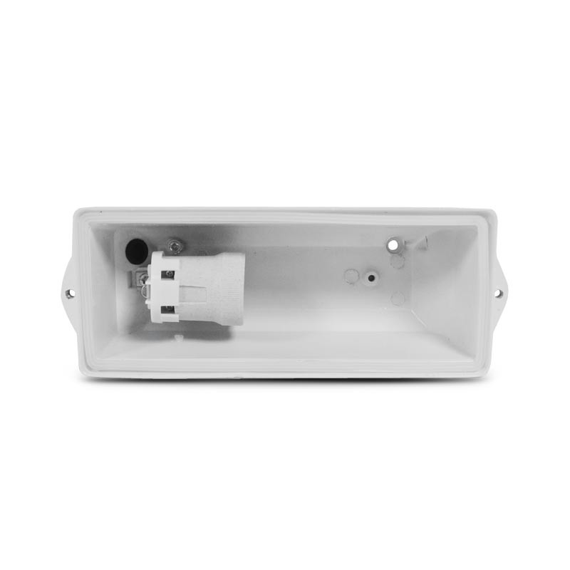 Inbouw LED spot E27 Rechthoek Raster Inox 304