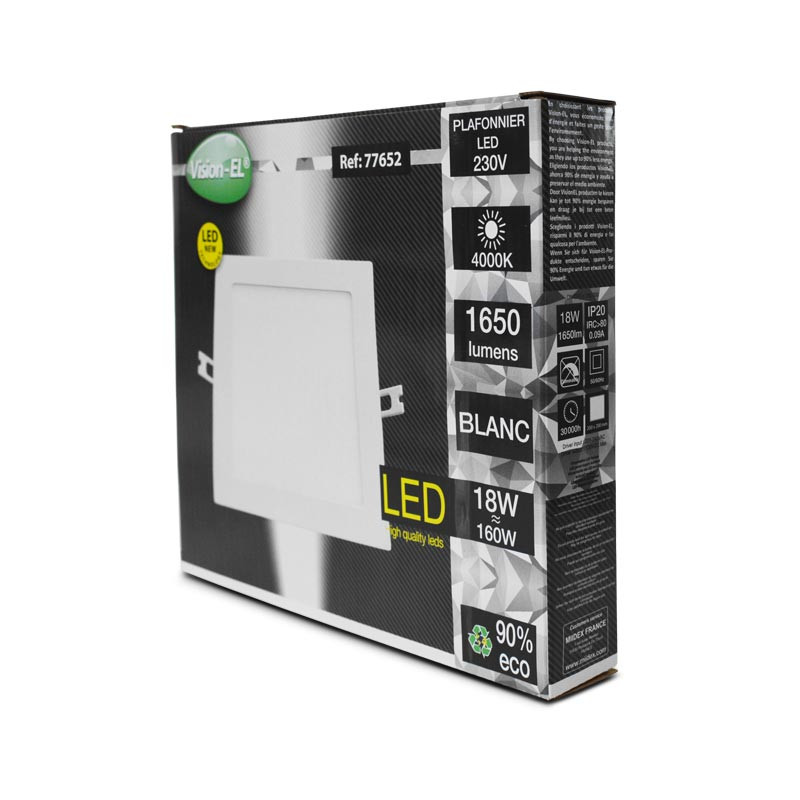 SQUARE PANEL-LED-18W-4000K-200x200MM-WHITE