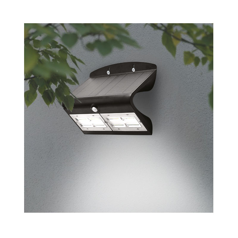 SOLAR WALL LED 6.8W WITH SENSOR BLACK