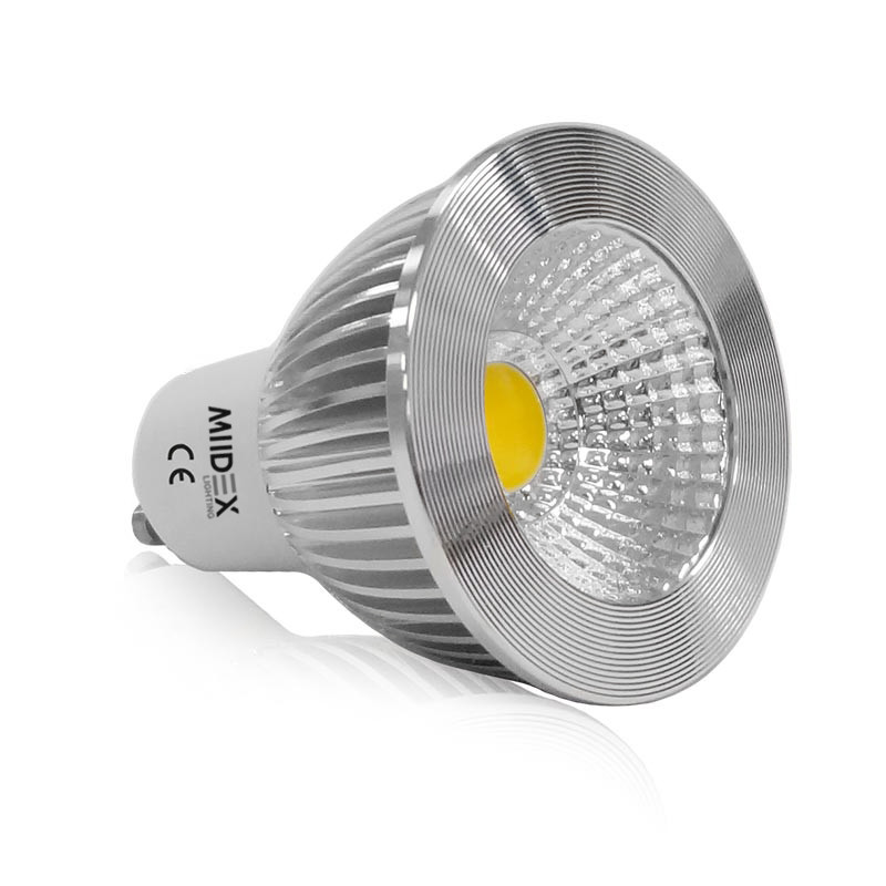 LED lamp GU10 Spot 6W 3000K 75° Aluminium Doos