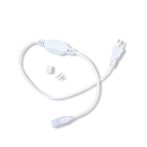 [749809] Câble alimentation + emb fin + connecteur pin male/male neon flex 27x15 mm