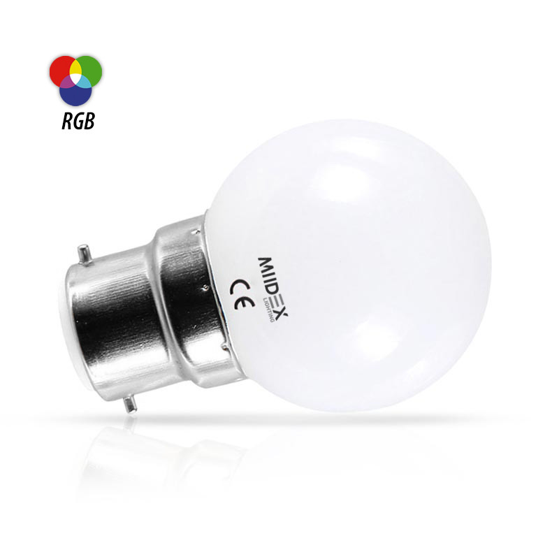 LED lamp B22 RGB 1W