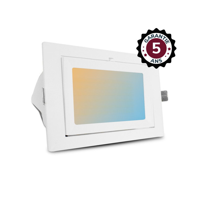 Spot LED Rectangulaire Inclinable avec Alimentation Electronique 32/38W CCT GARANTIE 5 ANS