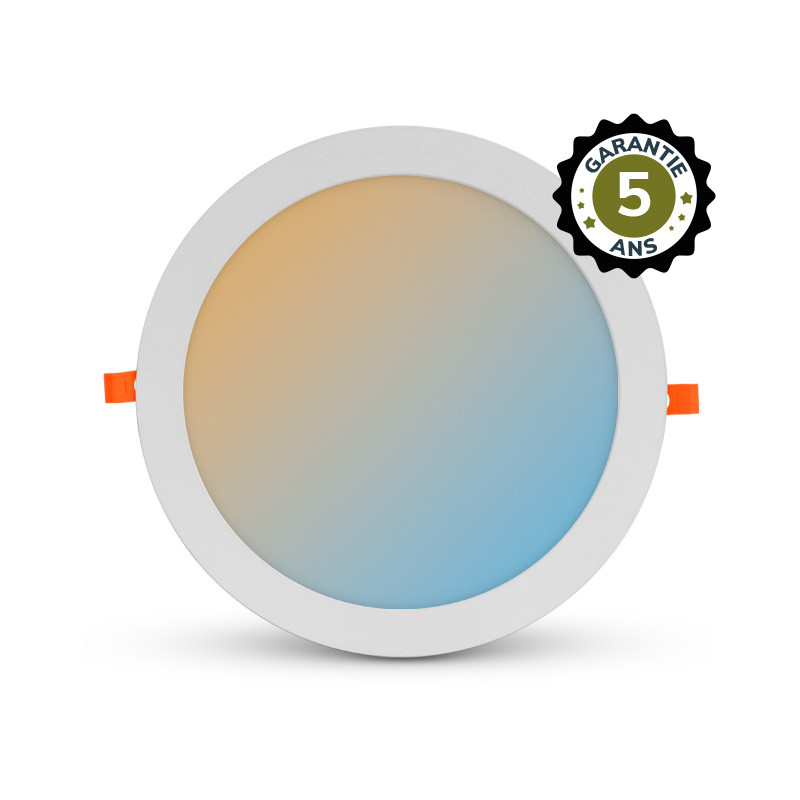 Plafonnier LED Blanc Ø300 24W CCT GARANTIE 5 ANS