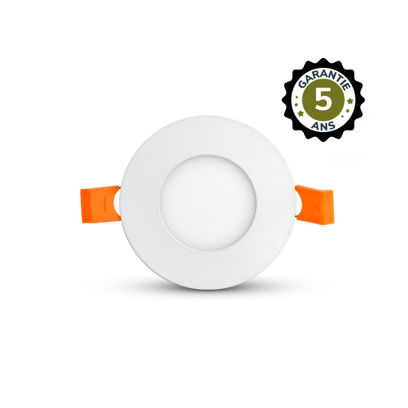 Plafonnier LED Blanc Ø90 3W 4000K GARANTIE 5 ANS
