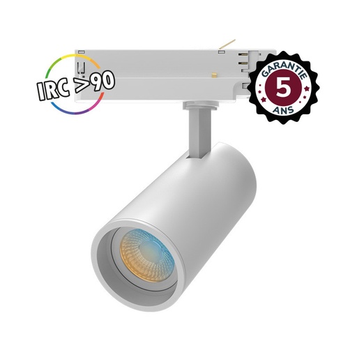 [100205] Ledspot voor driefasenrail Wit 35W CCT IRC90 5J GARANTIE
