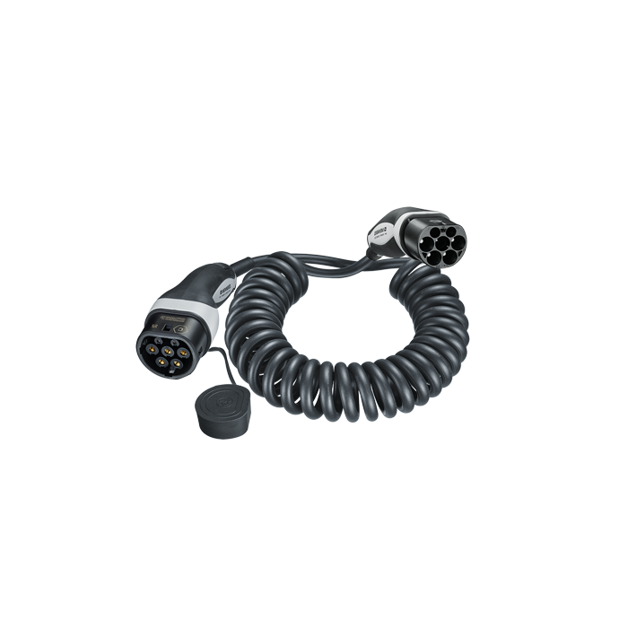 SPIRAL CHARGING CABLE TYPE 2 20A 3F 4M