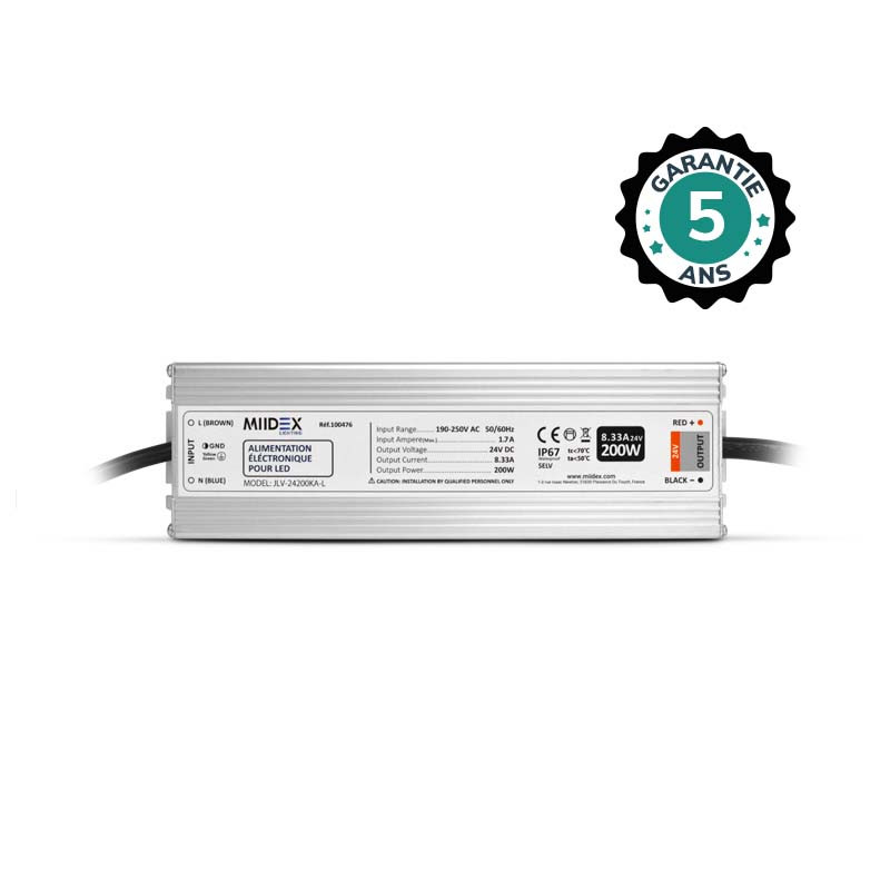 Voeding voor LED 200W 24V DC IP67
