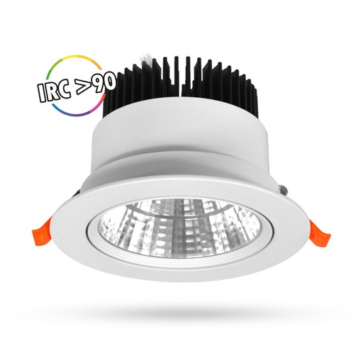 [100401] SPOT LED INCLINABLE + ALIMENTATION ELECTRONIQUE ENEC - 12W - 3000 K