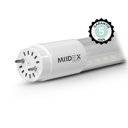 TUBE-LED-T8-12W-4000K-1200MM-TRANSPARANT-F/N ZELFDE KANT-STARTER- 5 JAAR GARANTIE