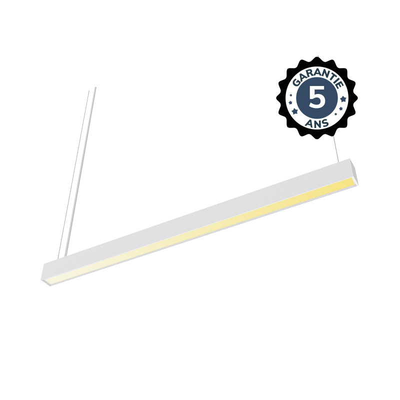 Linéaire LED prismatique Blanc 2 CCT 36W Dimmable DALI 2 - 1500 mm - Garantie 5 ans
