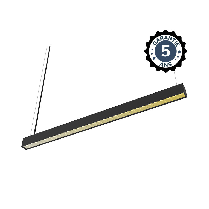 Linéaire LED réflecteur Noir 2 CCT 30W Dimmable DALI 2 - 1500 mm - Proline - Garantie 5 ans