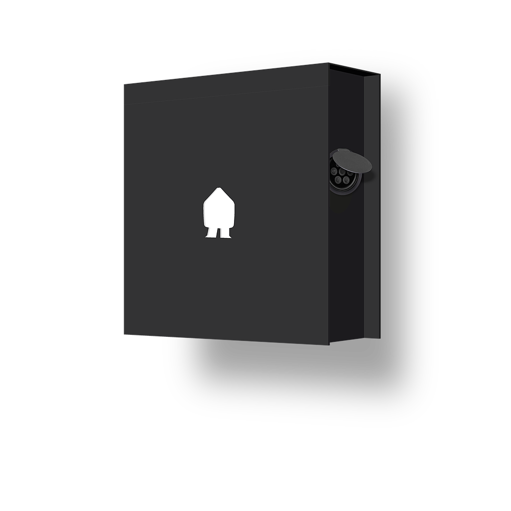 SMAPPEE EV WALL MOUNTED CHARGER 22kW 1 OR 3-PHASE BLACK - SOCKET