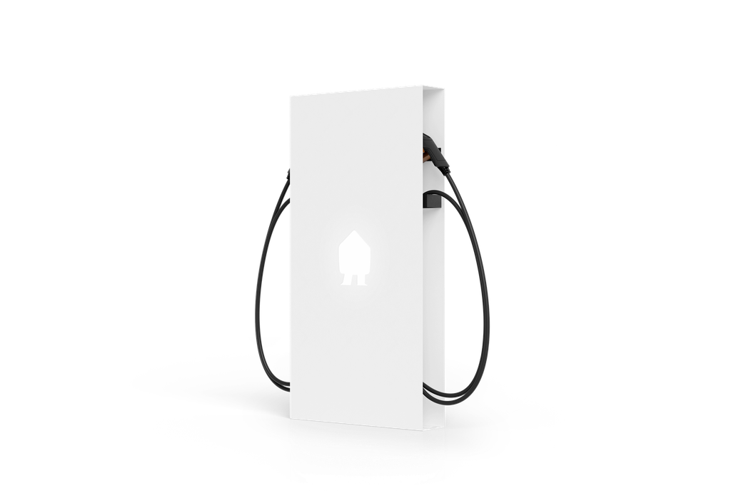 SMAPPEE EVBASE WHITE STANDALONE CHARGER 1 OR 3 PHASE 2 X 22KW 5M CABLE