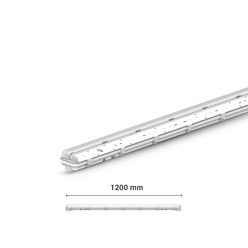 Étanche pour 2 Tubes T8 1200 mm PH/Neutre même côté
