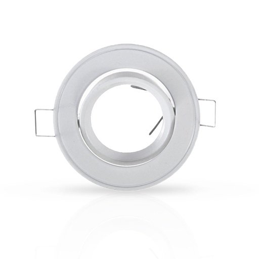[7702] SUPPORT SPOT ROND INCLINABLE BLANC Ø86 mm