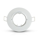 SUPPORT PLAFOND ROND INCLINABLE BLANC Ø90 mm