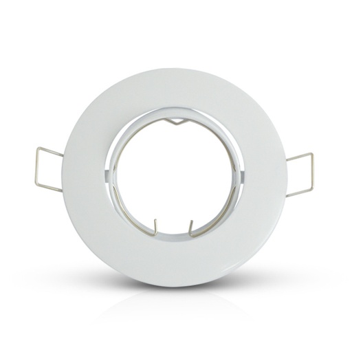 [7704] SUPPORT PLAFOND ROND INCLINABLE BLANC Ø90 mm