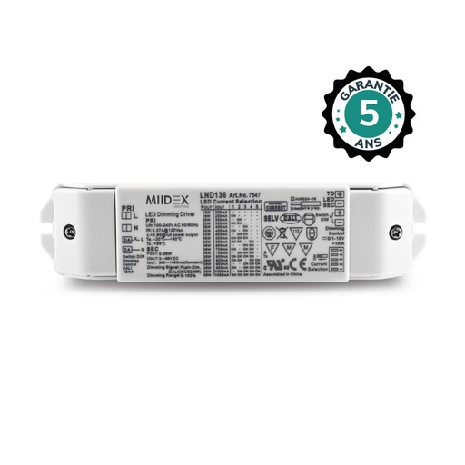 [7547] Voeding voor LED 13-36W, 3-66VDC, DALI / PUSH / 0-10V