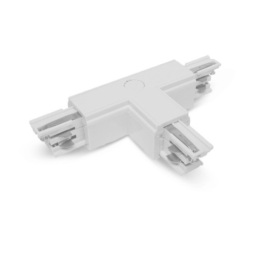 [8272] Connecteur Triphase Forme T Circuit Extérieur Droit Blanc