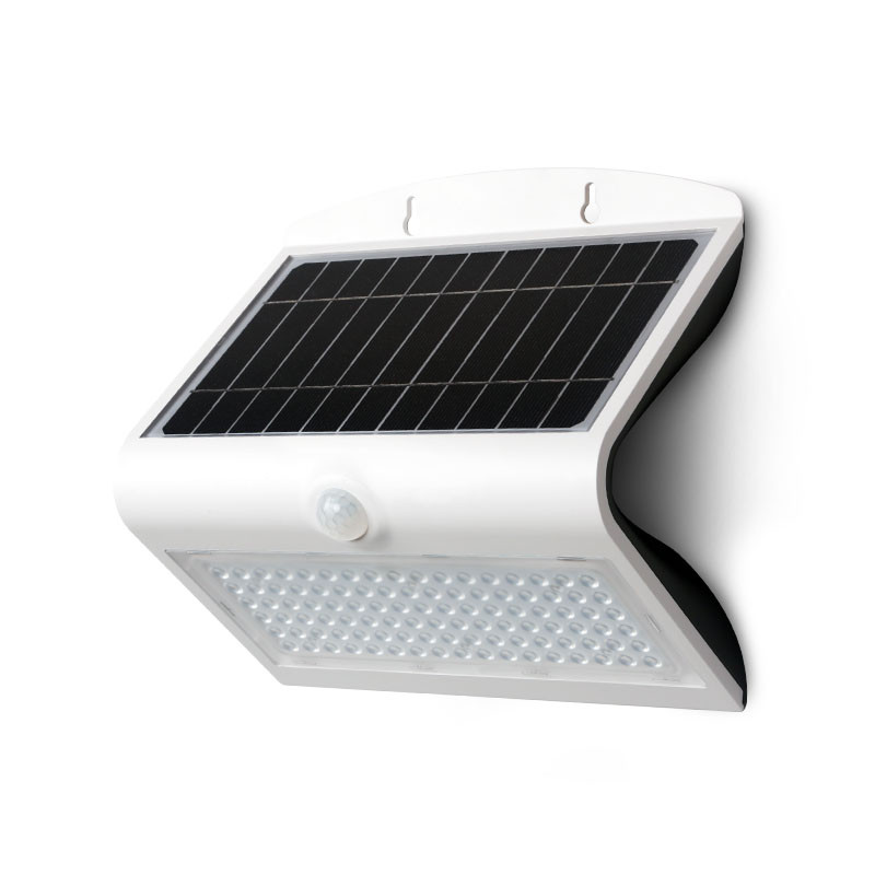 SOLAR LED-WALL-6.8W-SENSOR-WHITE