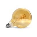LED lamp E27 G125 Filament Spiraal 4W 2700K Golden