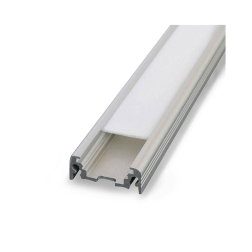[9882] Profile Plat Aluminium Brut 2m pour bandeaux LED 14,4mm