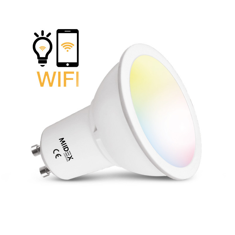 Ampoule LED GU10 Connectée WIFI 5W CCT + RGB
