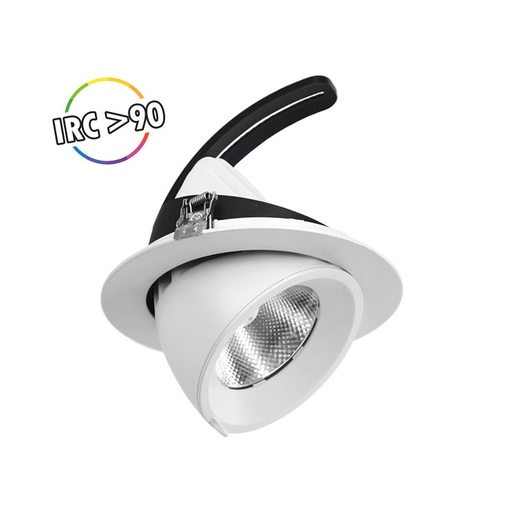 [76751] LED-Slakvorm Spotlight, richtbaar en roteerbaar 10W 4000K + Voeding