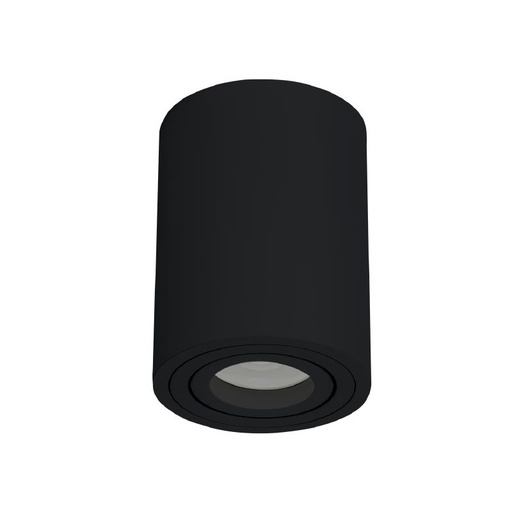 [68001] Support de Spot Saillie GU10 (sans ampoule) Cylindre Noir