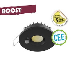 [100620] DOWNLIGHT-SPOT ESA-6W-CCT 2700/3000/4000K-DIMBAAR + DETECTOR -ZWART- 5 JAAR GARANTIE