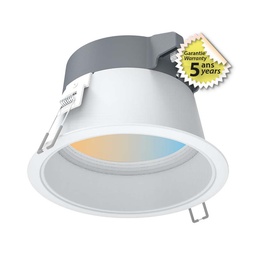 [100315] Downlight LED Wit/Zilver rond lage luminantie Ø150mm 15W 3000K